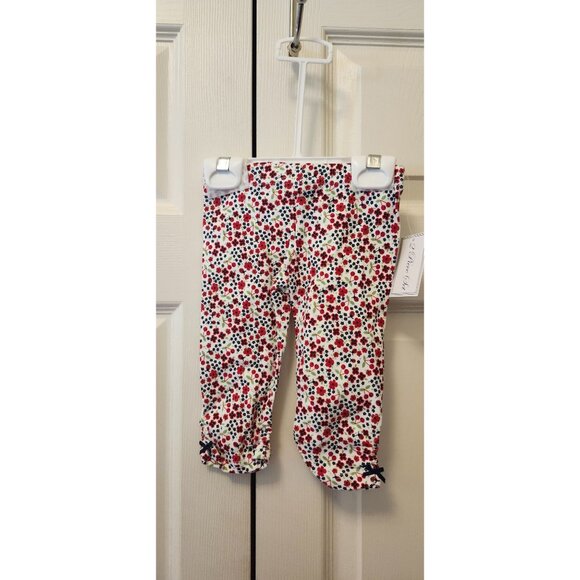 New Baby Girl Hartstrings Smocked Ric Rac Red Cherry Floral Top Pants Set 6/9 M - Picture 7 of 7